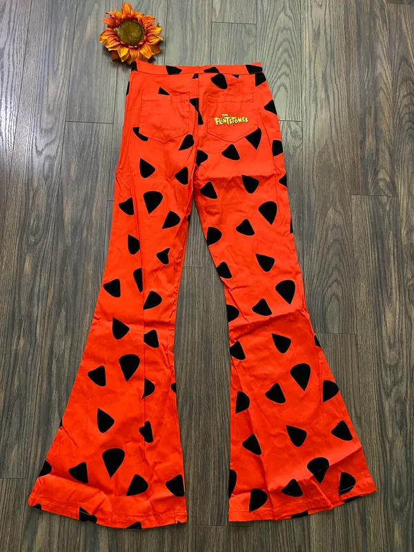Unique Vintage NWT SMAK PARLOUR The Flintstones Bell Bottoms MEDIUM - Image 4