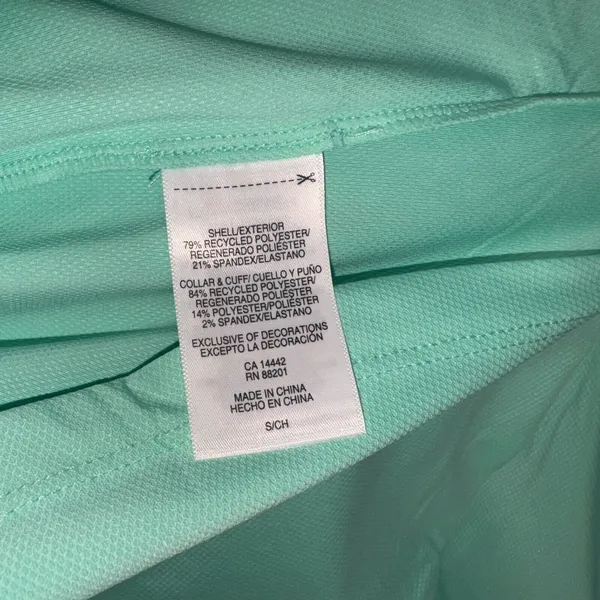 Mondetta Polo Sz S Women Green Active 1/4-Zip Short Sleeve Mesh - Image 5