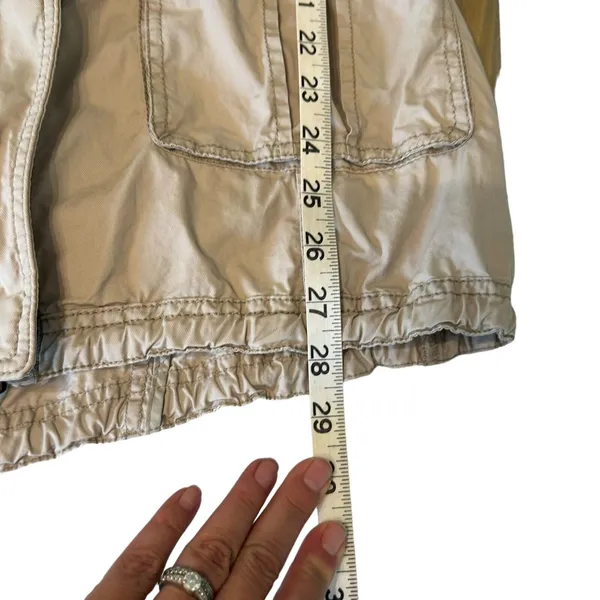 A&F Womens Size S Tan Hoodie Snap Jacket‎ Cotton Abercrombie Fitch - Image 10