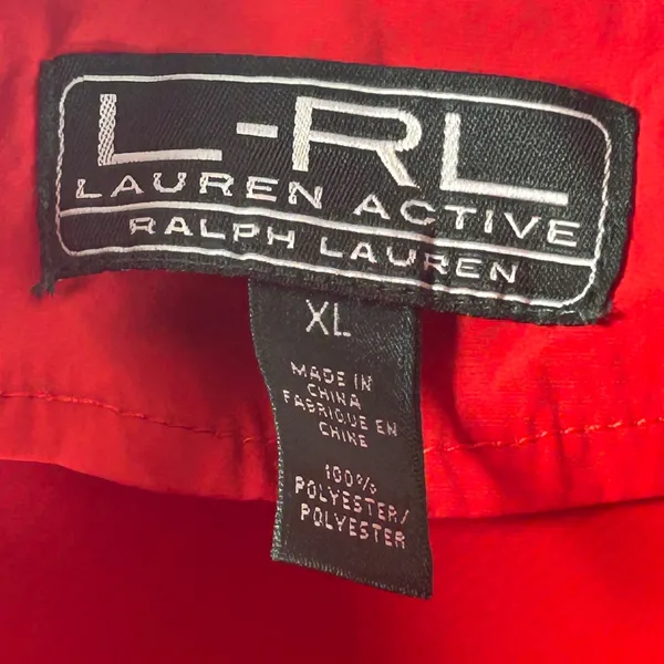 Lauren Active Ralph Lauren Red Utility Field Jacket XL Drawstring Waist - Image 4