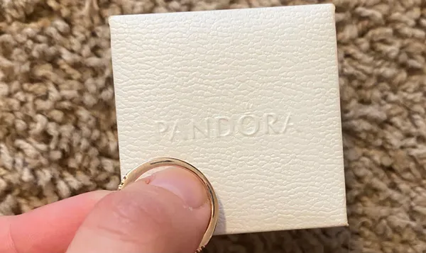 Pandora Rose Gold Wishbone Ring - Image 2