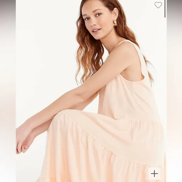 J. Crew Broken-In Jersey Tiered Maxi Dress periwinkle size small - Image 3