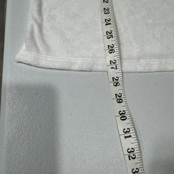 Denim & Co Beach Terry Cloth Knit Polo Contrast Trim Size 1X White A602904 Pool - Image 9