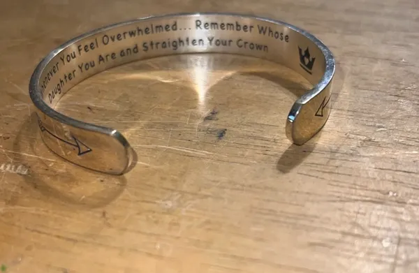 Remember Whose Daughter You Are and Straighten Your Crown Cuff Bracelet - Image 2