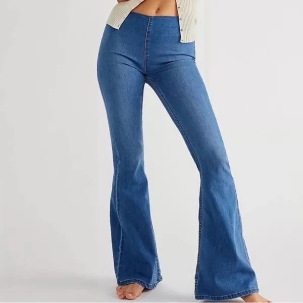 Free People We The Free Penny Pull-On Flare Jeans Size 27 - Image 12