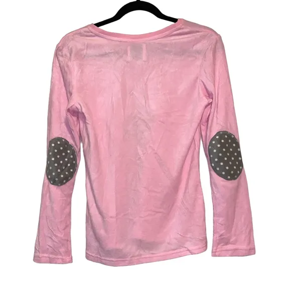 NWT PJ Couture Pink‎ Fox Pajama Top Small Long Sleeve Sleepwear Cute Graphic - Image 2