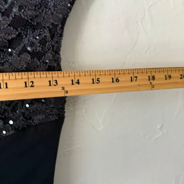 Dressbarn Y2k Dress Women's Size 6 Gray Lace‎ & Sequin Party Going Out - Image 8