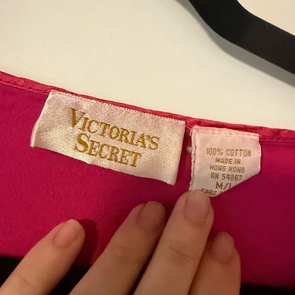 Victoria’s Secret Vintage Embroidered Pink‎ Sleep Shirt - Image 3
