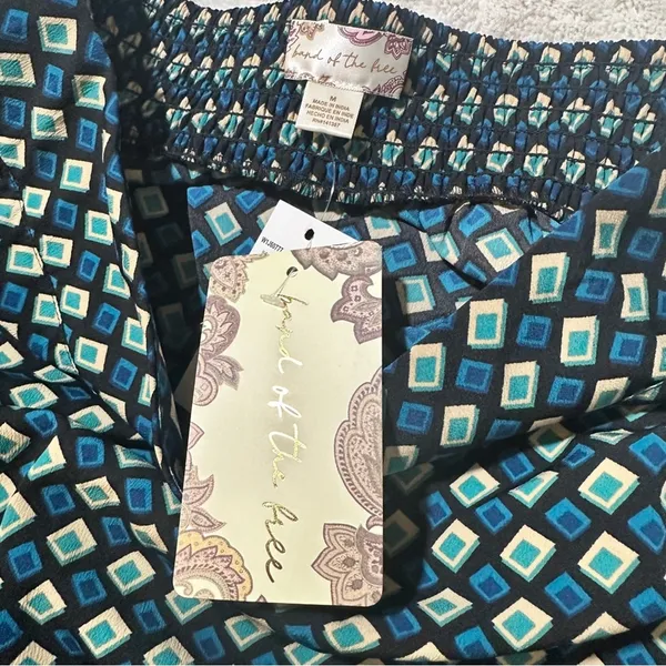 Band of Gypsies Colette Teal Geometric Mini Skirt Size M Cottagecore - Image 10
