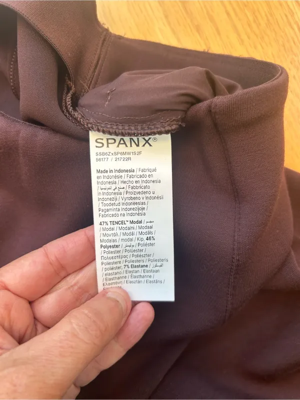 SPANX AirEssentials Zero Waistband Wide Leg Pants XS Truffle Brown 21722R Lounge - Image 7