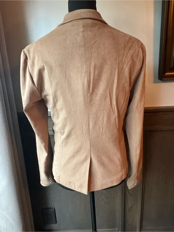 Sincerely Jules Suede One-Button Blazer in Light Brown - Image 5