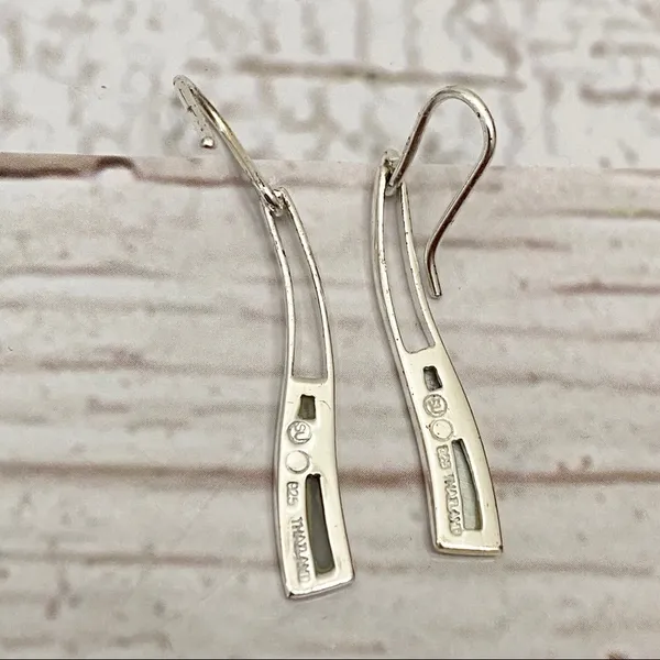 925 Mother of Pearl Inlay Dainty Earrings - Image 6