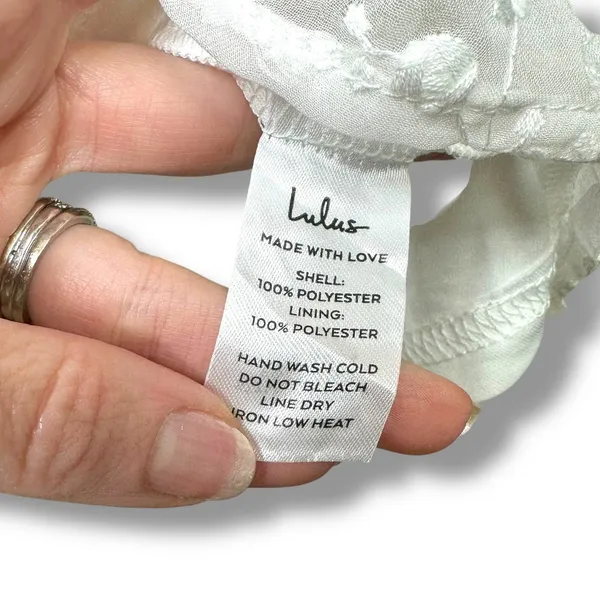 NEW Lulus Precious Sweetie White Floral Embroidered Sweetheart Airy Midi Dress - Image 10