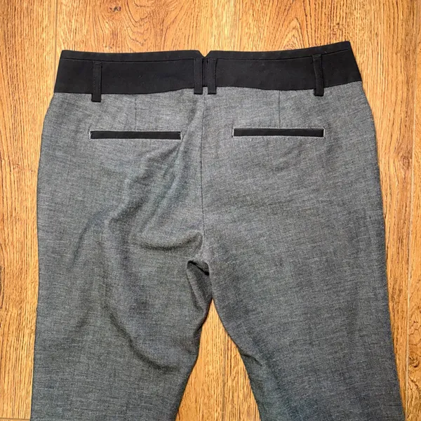 Express‎ Columnist Gray Stretch Dress Pants Black Trim Size 4R Corpcore Y2K work - Image 9