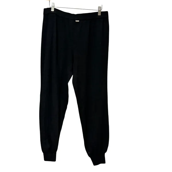 Victorias Secret Black Knit Jogger Pants Wool Blend NWT Womens Medium - Image 2