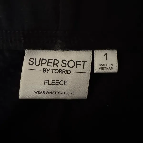 Torrid Womens Sweatpants Lounge Super Soft Fleece Wide Leg Pull On Black Size 1 - Image 7