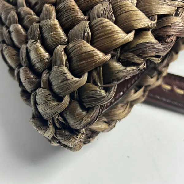 Juicy Couture Y2K Woven Straw Nautical Anchor Charm Tote Bag Brown - Image 8