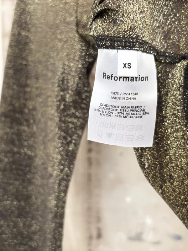 Reformation Jupiter Metallic Crop Top - Image 7