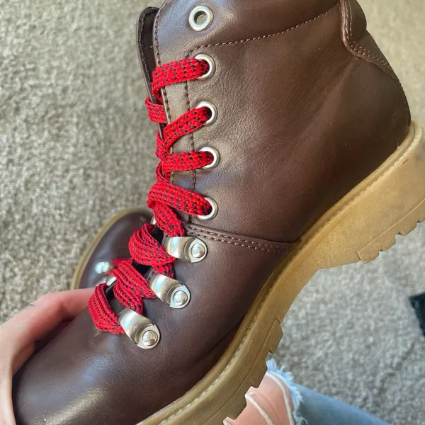 Brown Faux Leather Ankle Booties - Image 7