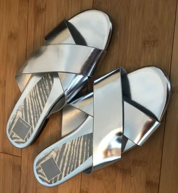 DV by Dolce Vit Metallic Slide Sandals - Image 2