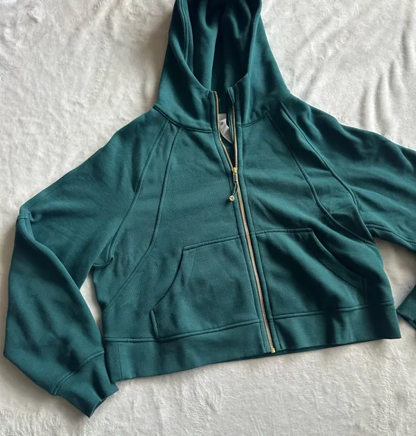 Lululemon Scuba Oversized Full-Zip Hoodie Storm Teal / Gold - Image 3