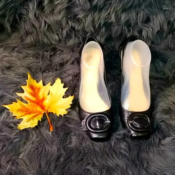 Franco Sarto L-Tiara black leather block heels - Image 3