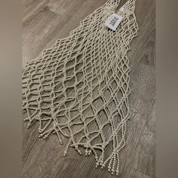 12th Tribe Bitter Sweet Pearl Overlay Dress Cover Up Sheer Festival One Size - Image 3
