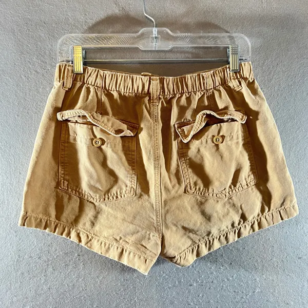704 |‎ Aerie Utility Cargo Shorts Women's Small Tan Drawstring Relaxed Boho - Image 2