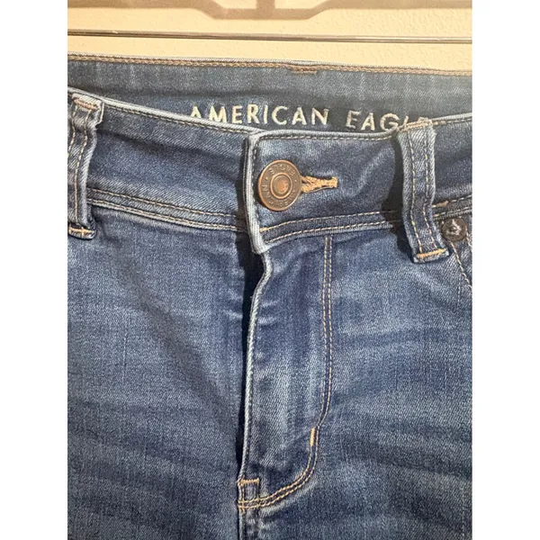 American Eagle Kick Boot Jeans Womens 8 Medium Wash Excellent Next Level Stretch - Image 9