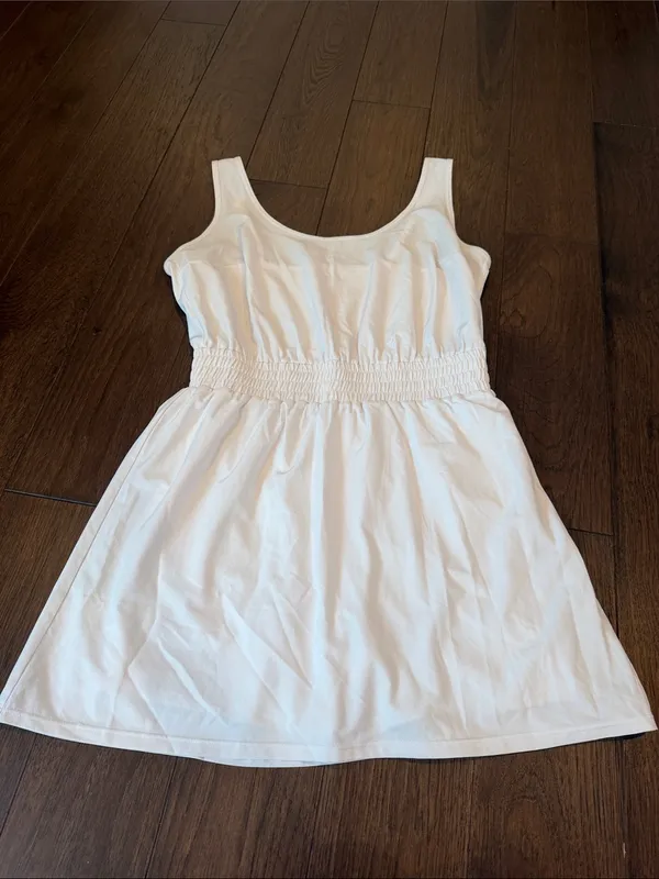 Abercrombie & Fitch White Tank Athleisure Dress Size Medium - C11-689 - Image 2
