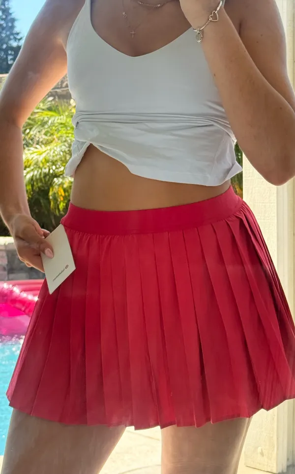 High-Rise Pleated Tennis Skirt Lululemon Cherry Mist - Image 3