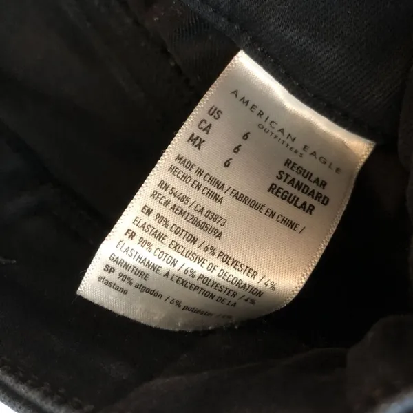 American Eagle Womens Hi-Rise Jegging Stretch Jean Black Size 6 - Image 5