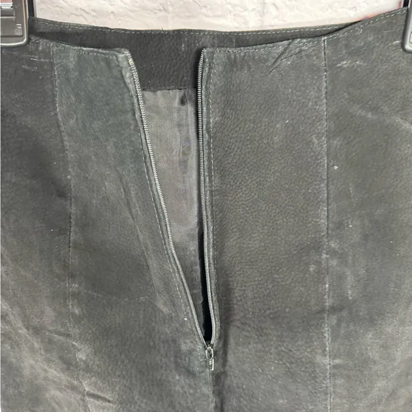 Vintage Wilsons Suede Leather Black Mini Skirt Women’s size 4‎ - Image 7