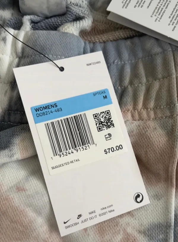 Nike Loose Fit Tie Dye Cuffed Sweatpants in Slate Blue, Medium - Image 5