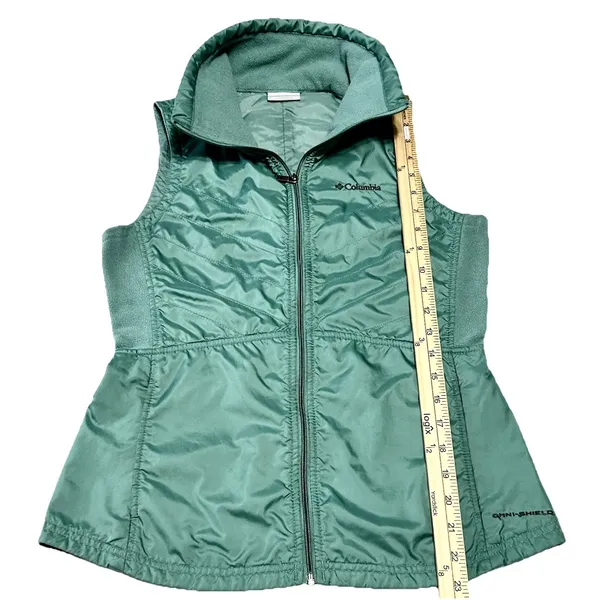 Columbia Mix It Around Vest Womens XS Teal Mint Green Quilted Fleece Omni-Shield - Image 5