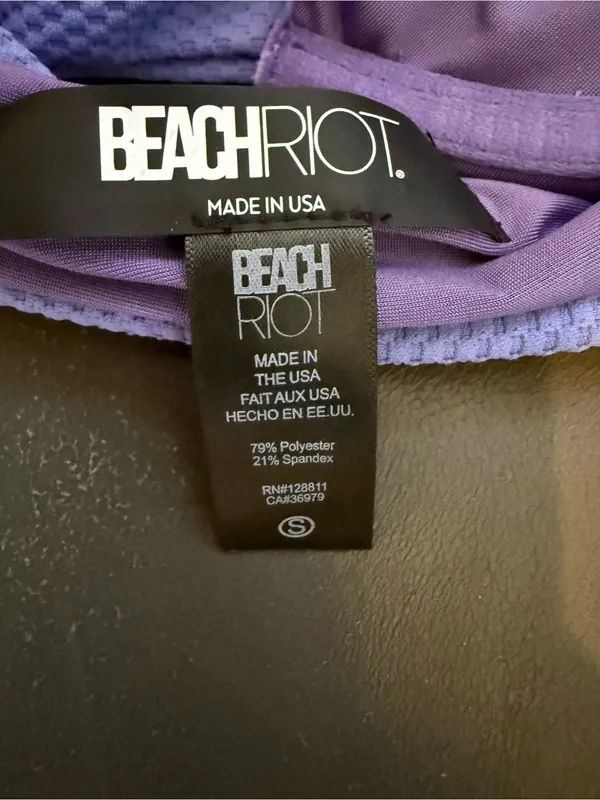 Beach Riot Lilac Textured Blair Bikini Top with Underwire - Image 7