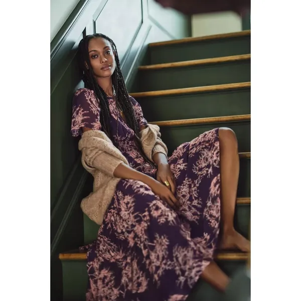 NWT by Anthropologie The Somerset Maxi in Crimson Print Chiffon Edition Dress XS - Image 10