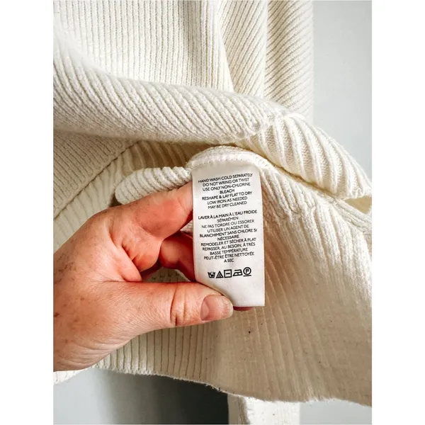Free People Ivory Easy Street Ribbed Sweater S - Image 4