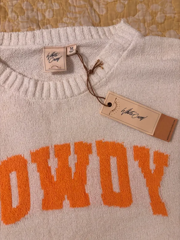 White Howdy Sweater Size M - Image 2