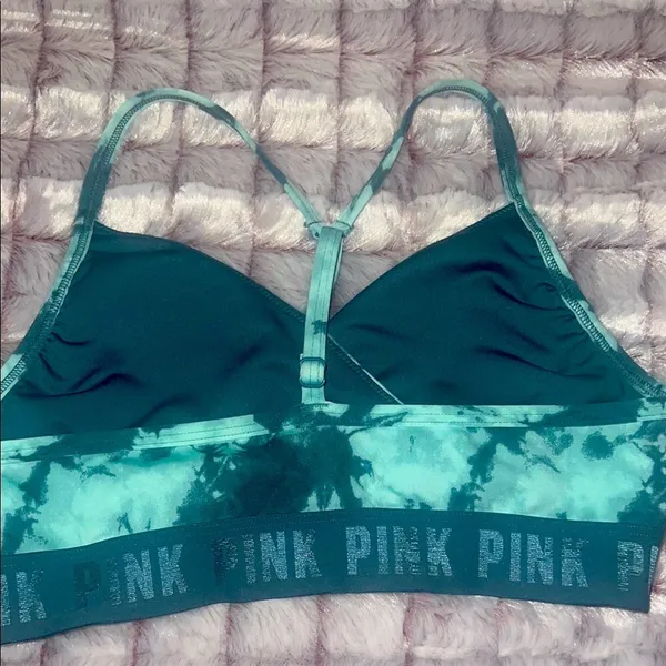 PINK Victoria's Secret‎ Green Sports Bra Intimates - Image 9