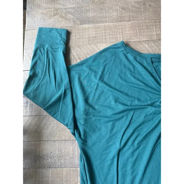 Old Navy Women's Teal Lightweight French Terry‎ Split-Back Sweatshirt Size XL - Image 7