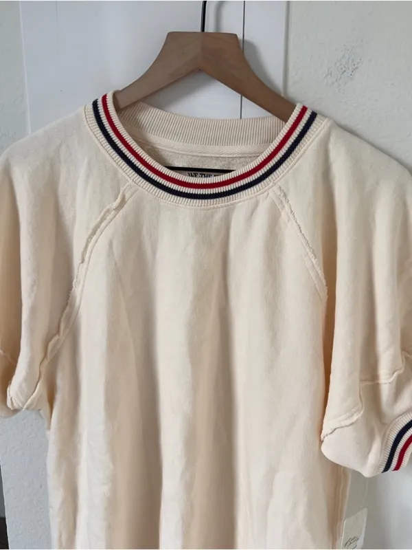 NWT Free People We The Free It's Official Pullover Shirt in Tea Combo - Image 6