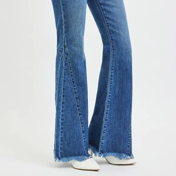 RISEN Mid Rise‎ Flare Side Seam Detailing Jeans - Image 5