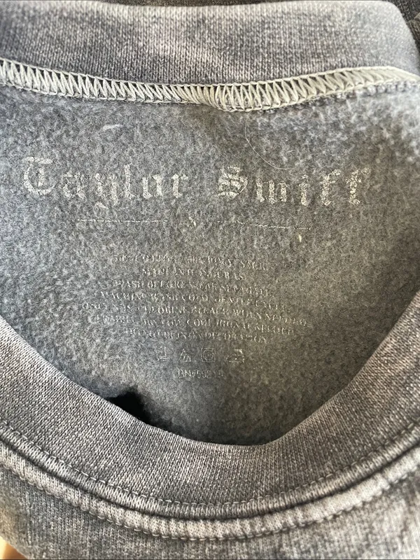 Taylor Swift Gray Acid-Wash Reputation Graphic Sweatshirt - Image 4
