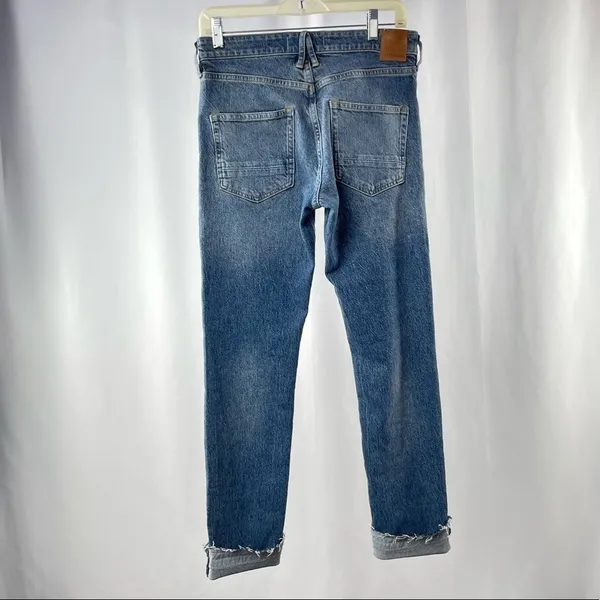 Free People Cuffed Slim‎ Boyfriend Jean in Mid Blue Size 26 - Image 7