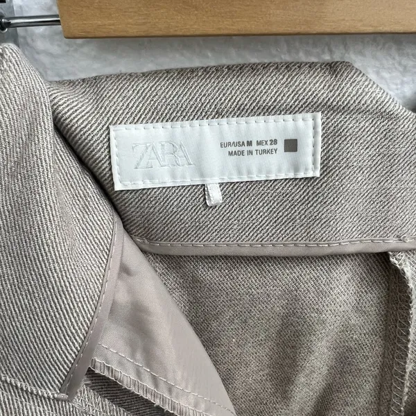 Zara Light Gray High-Waist Trousers - Image 4