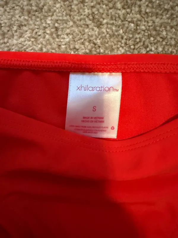 Xhilaration Red/Orange One Shoulder Strappy Bikini Set - Image 5