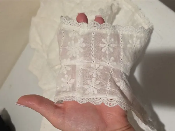 White Eyelet Layered Skort with Ruffle Details - Image 5
