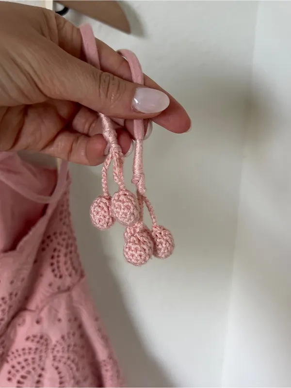Farm Rio Blush Pink Palm Tree Eyelet Midi Dress in Pink - Image 6