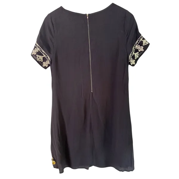 Lulus Embroidered Dress Short Sleeve Casual‎ Party Black Dress Size S - Image 6